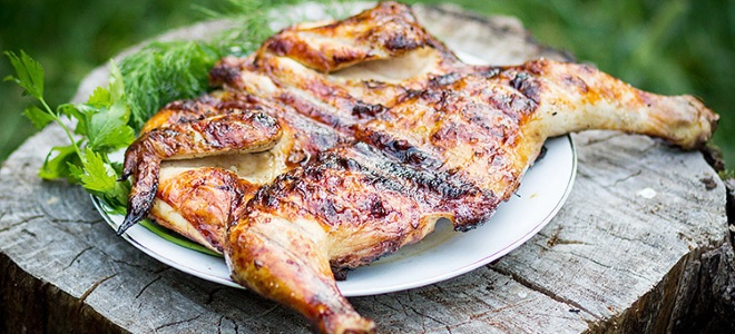 Цыпленок табака — рецепт вкусного грузинского блюда