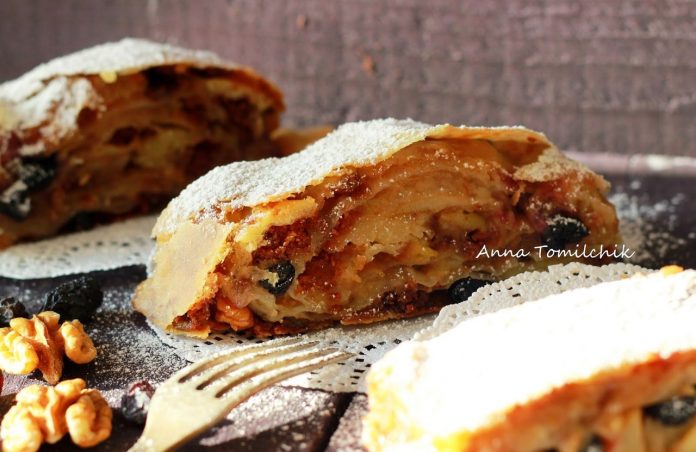 Записывайте самый удачный и несложный рецепт самого вкусного штруделя с яблоками!