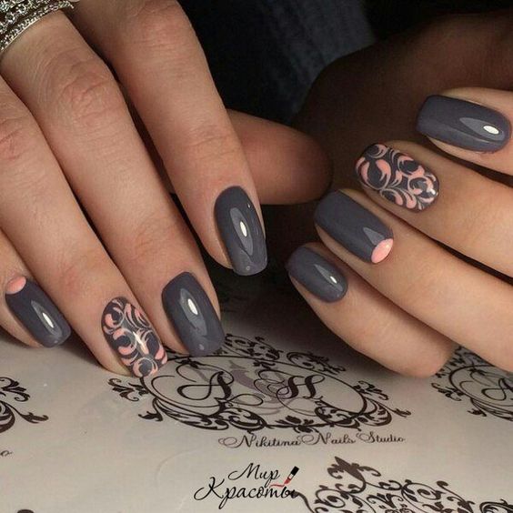 Серый — это не скучно! 50 вариантов модного маникюра в серых тонах
