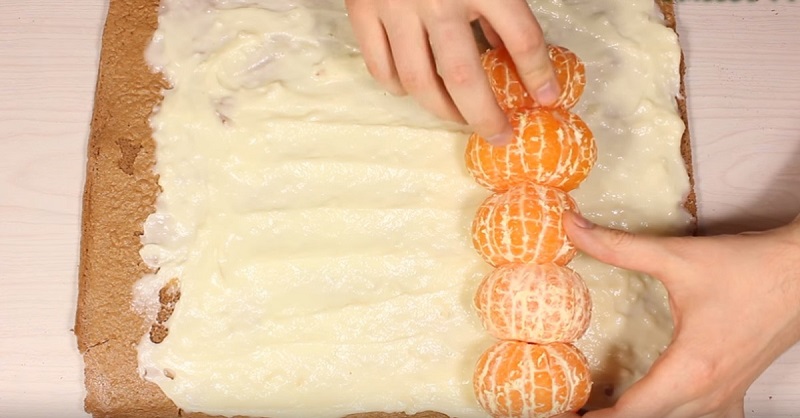 Бисквитный рулет «Сочный мандарин»: как из кондитерской, только вкуснее. Беру только грузинские, без косточек!